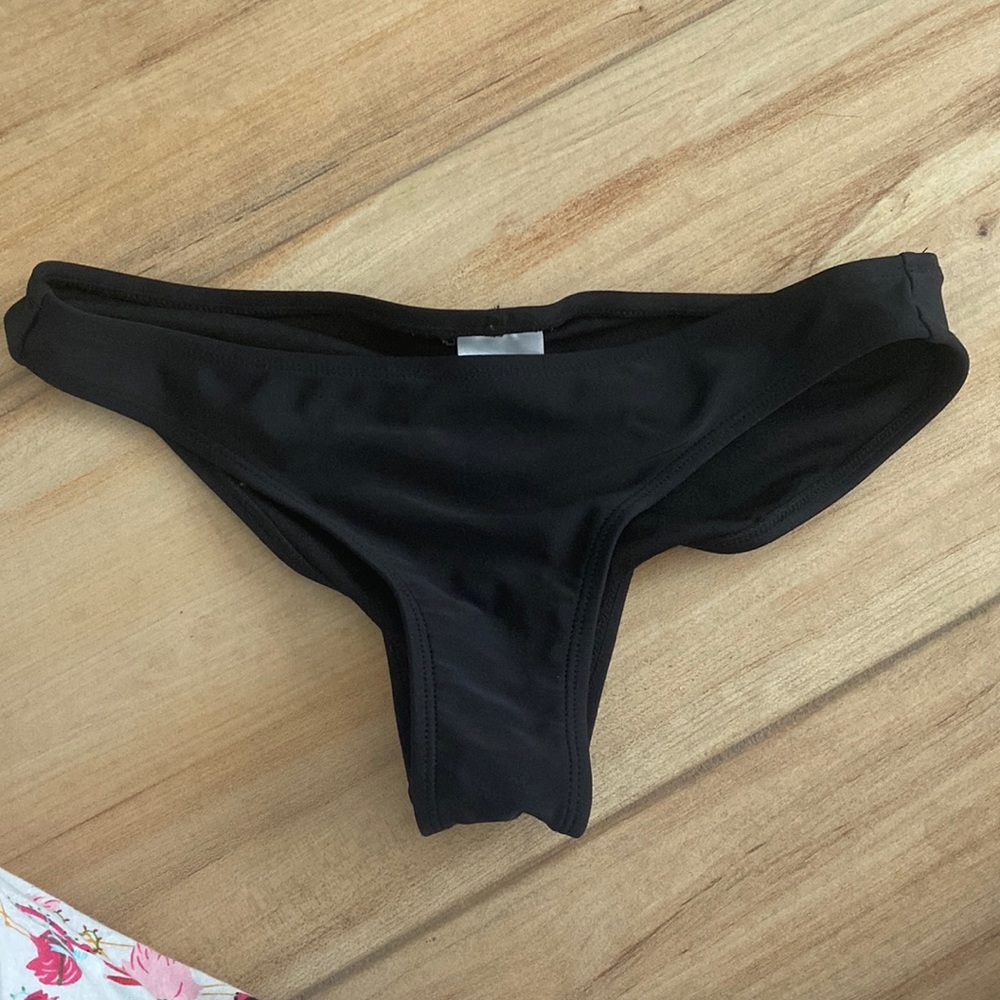 black bathing suit bottoms